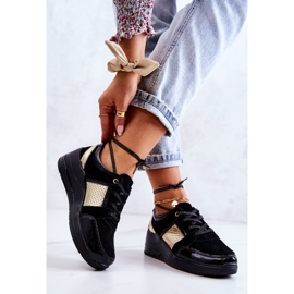 S.Barski Women's Suede Sport Shoes On A Wedge Black Larson 2