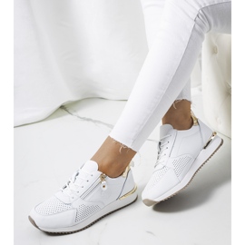 Kappers white leather sneakers golden 1 Kappers white leather sneakers golden 1