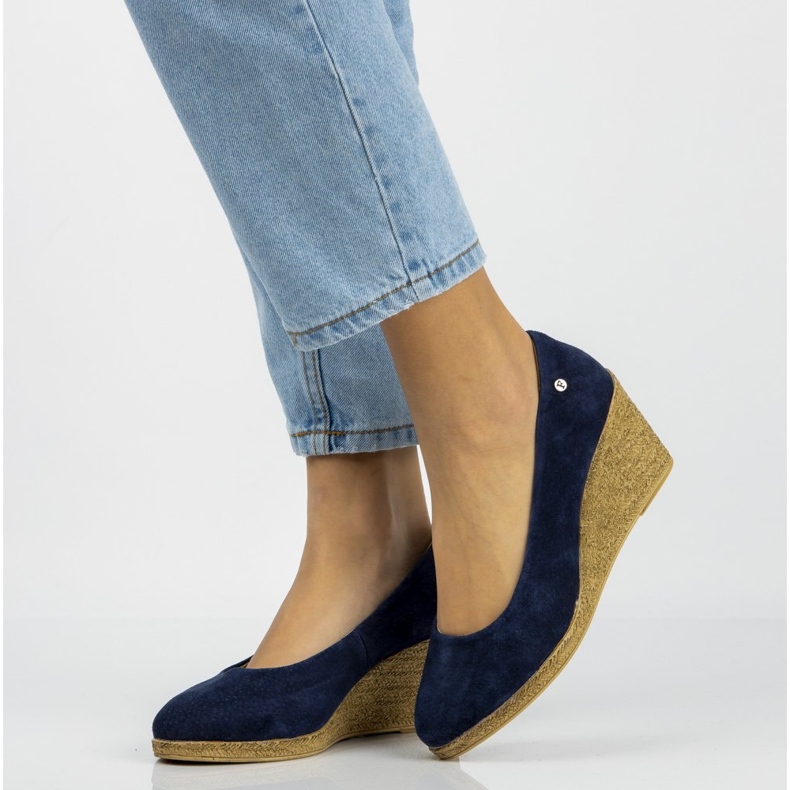 Leather shoes Filippo DP1328 / 20 Nv navy blue yellow 2 Leather shoes Filippo DP1328 / 20 Nv navy blue yellow 2