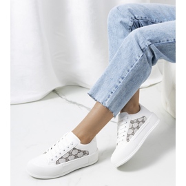 White sneakers on the Birkett platform grey 2