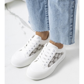 White sneakers on the Birkett platform grey 1