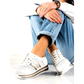 Ever Sports shoes for women Filippo DP1414 white and gold golden 2 Ever Sports shoes for women Filippo DP1414 white and gold golden 2