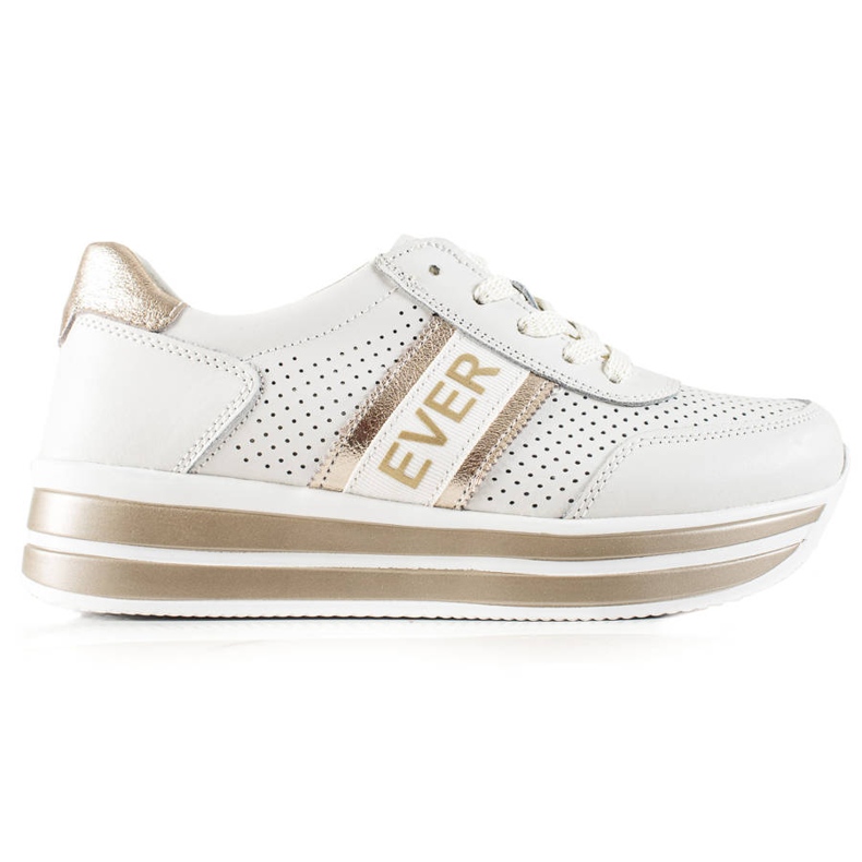 Ever Sports shoes for women Filippo DP1414 white and gold golden 1 Ever Sports shoes for women Filippo DP1414 white and gold golden 1