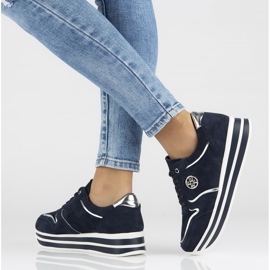 Leather Sneakers Filippo DP3682 / 22 Nv navy blue 1