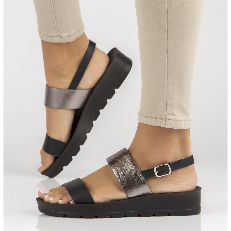 Filippo DS3612 / 22 Bk black sandals silver 1