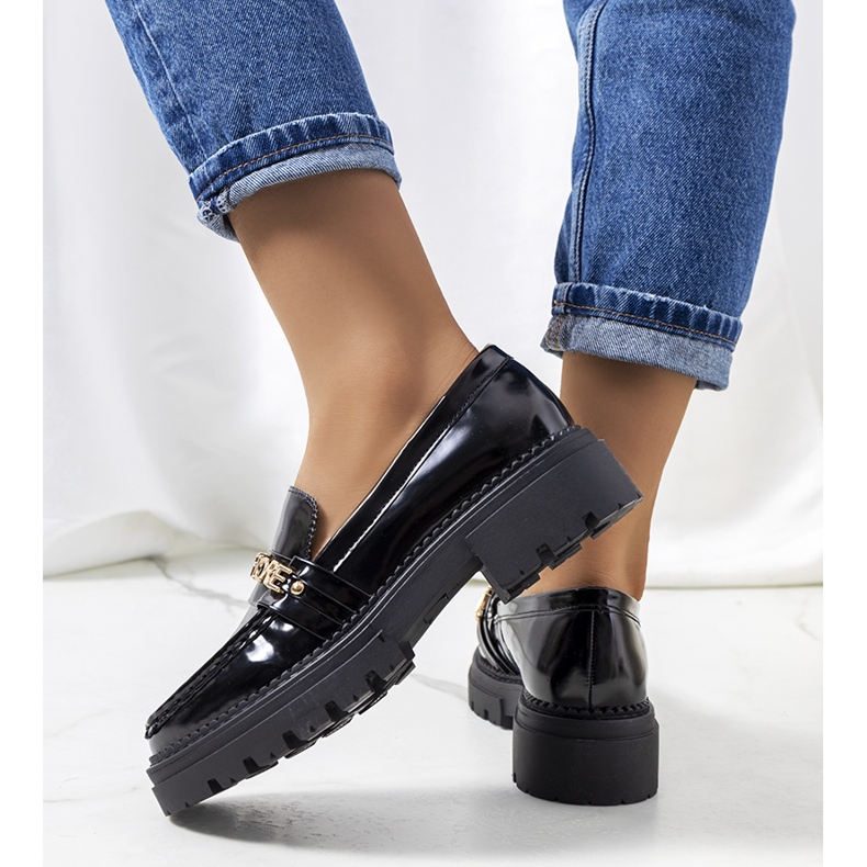 Black loafers on a high Beyza sole 2