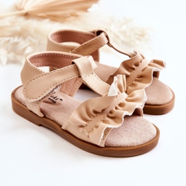 S.Barski Children's Sandals With Velcro Beige Lussia 1 S.Barski Children's Sandals With Velcro Beige Lussia 1