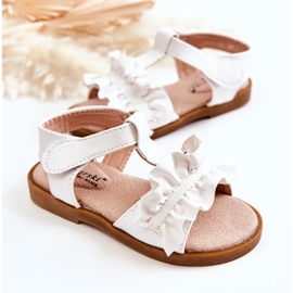 S.Barski Children's Sandals With Velcro White Lussia 2