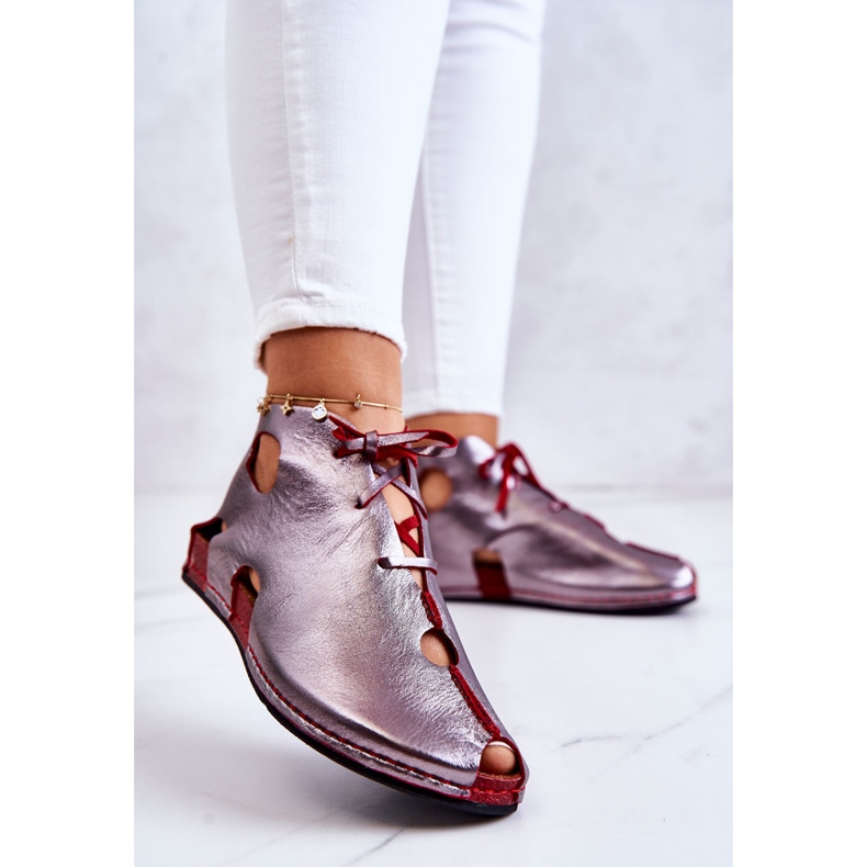 Light Leather Maciejka 03426-20 Silver-Red Boots 2