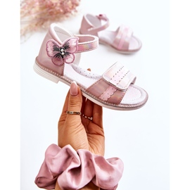 PJ2 Children's Sandals With A Butterfly Pink Nicoll 1