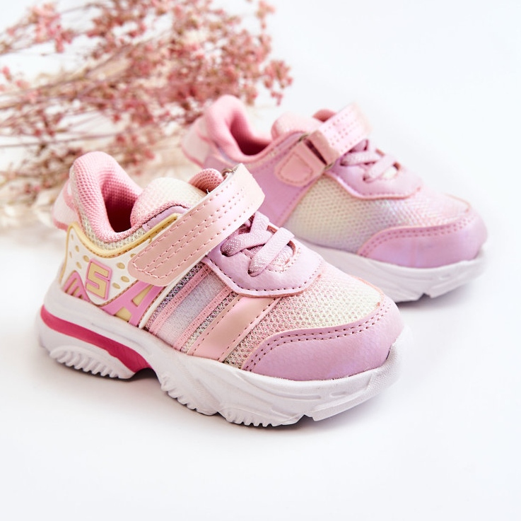 PJ2 Children's Light Sport Shoes With Velcro Pink Akella 1