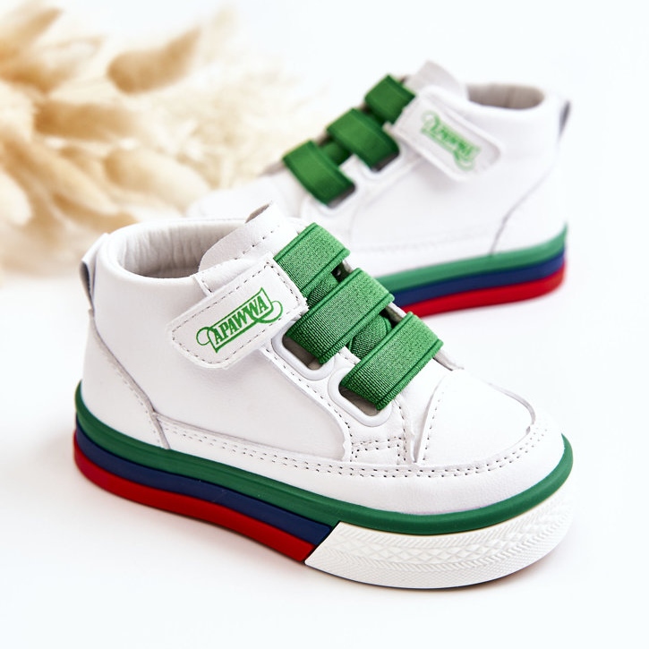 PA1 Children's High-top Sneakers White and Green Baxter ['white', 'green'] 2