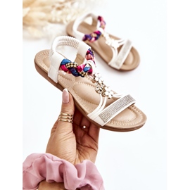 Children's White Sammi Slip On Sandals 1
