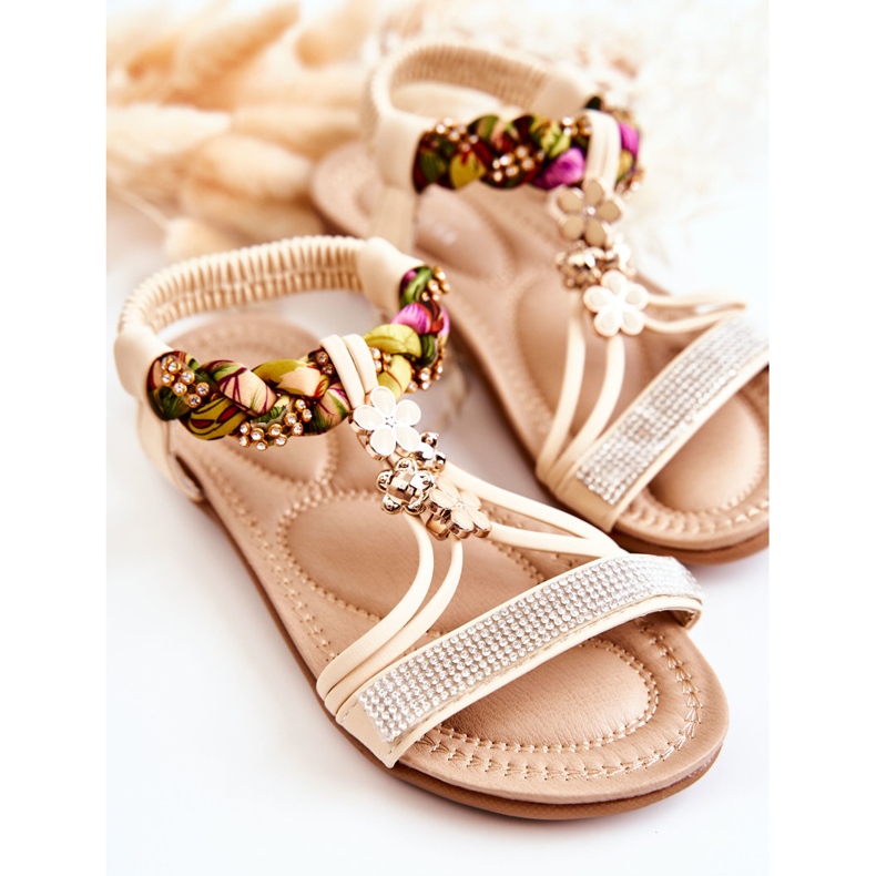 Children's Slip-On Sandals Beige Sammi golden 2