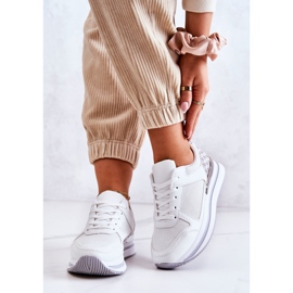 PG1 Women's Classic Sport Shoes On A Wedge, White Advanced silver 1