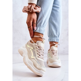 PG1 Women's Beige Callisto Shiny Sneakers 1 PG1 Women's Beige Callisto Shiny Sneakers 1