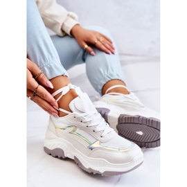 PG1 Women's White Callisto shiny sneakers 1