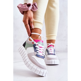 PS1 Women's Sport Leather Shoes, White-Gray Florentine grey green 2