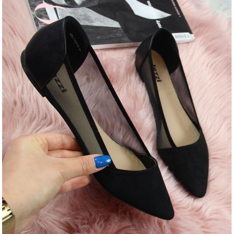 Women's Ballerinas Spitz Black Lakes 1