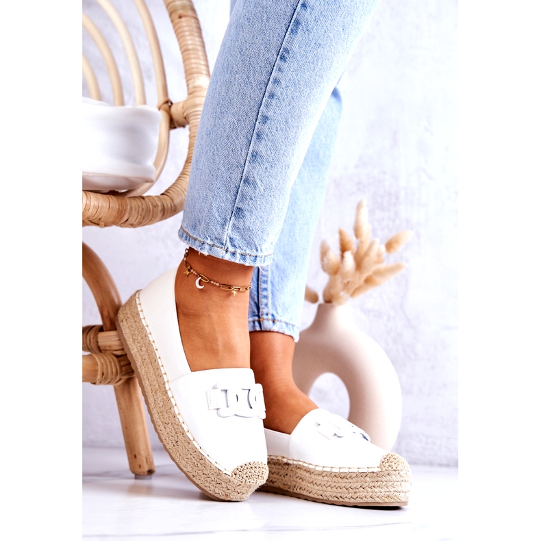 FB2 Classic Espadrilles On The White Julianne Platform 1