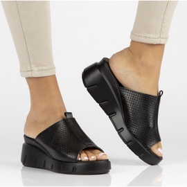 Leather slippers Filippo DK3594 / 22 Bk black 1 Leather slippers Filippo DK3594 / 22 Bk black 1