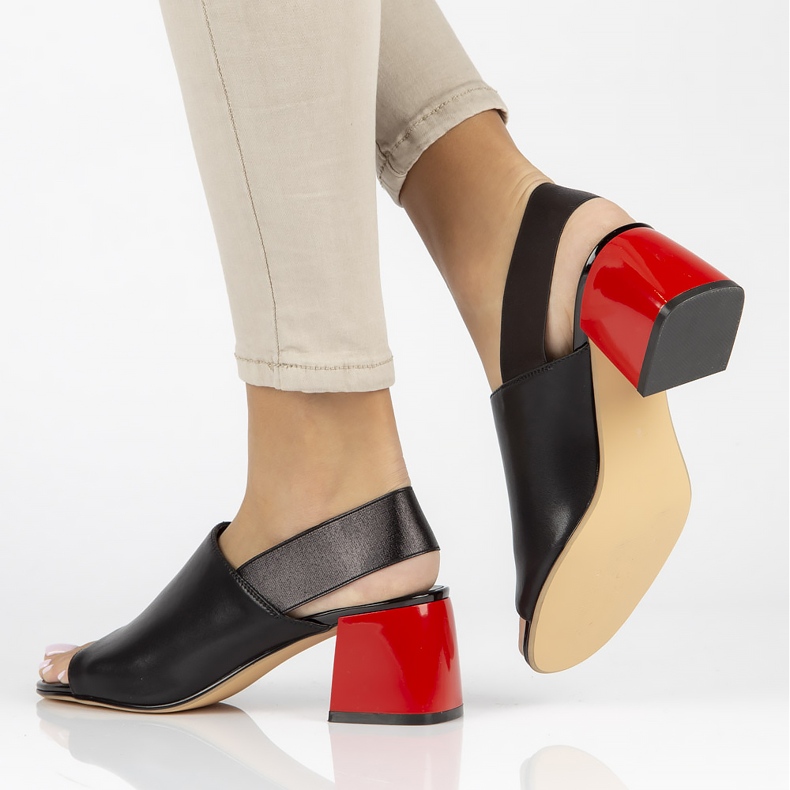 Leather sandals Filippo DS3729 / 22 Bk black 1