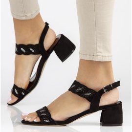 Filippo DS3606 / 22 Bk black sandals 1
