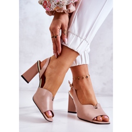 S.Barski Beige Fiorine Sandals On A Bar 2