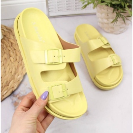 Yellow Rubber Flip-Flops With Buckles In S.Barski 1