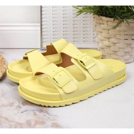 Yellow Rubber Flip-Flops With Buckles In S.Barski 2