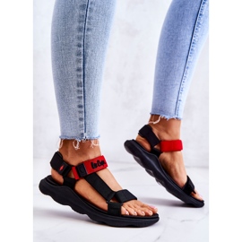 Women's sports sandals Lee Cooper LCW-22-34-0954L Black-Red 2