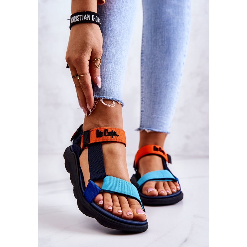 Women's sports sandals Lee Cooper LCW-22-34-0953L Multicolor navy blue blue orange 1