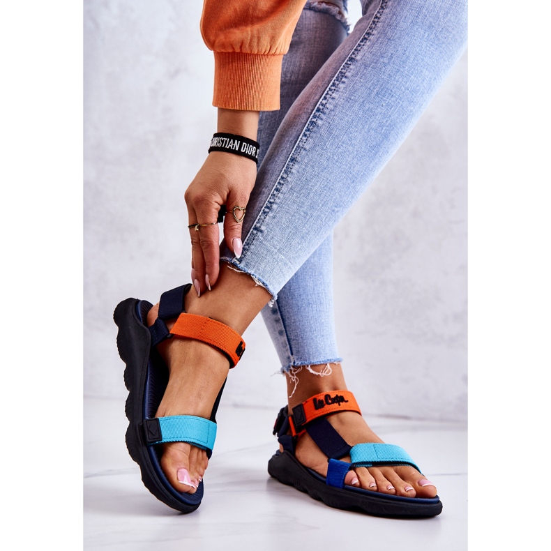 Women's sports sandals Lee Cooper LCW-22-34-0953L Multicolor navy blue blue orange 2