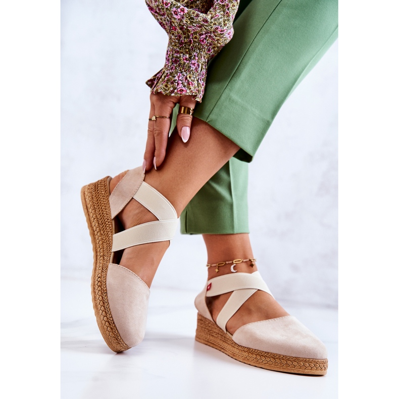 Women's Suede Espadrilles Big Star JJ276038 Beige 1