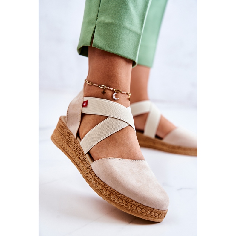 Women's Suede Espadrilles Big Star JJ276038 Beige 2
