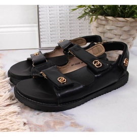 Black Velcro sandals In S. Barski 2