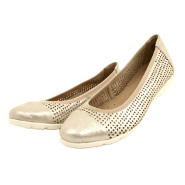 Caprice women's openwork ballerinas 22151-28 354 Beige - metallic 5 Caprice women's openwork ballerinas 22151-28 354 Beige - metallic 5