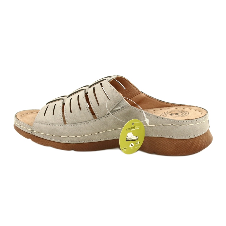 Women's flip flops with an openwork Evento 22SD98-4536 gray pattern grey 2