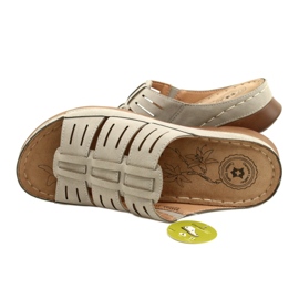 Women's flip flops with an openwork Evento 22SD98-4536 gray pattern grey 5