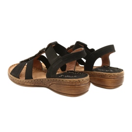 Comfortable black sandals Evento 22SD35-4940 4