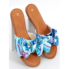 Lotos Blue floral print slippers multicolored 1