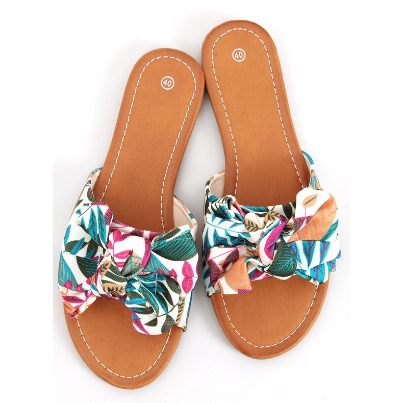 Lotos Beige floral print slippers multicolored 1