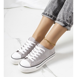 Gray sneakers on the Wessel platform grey 1