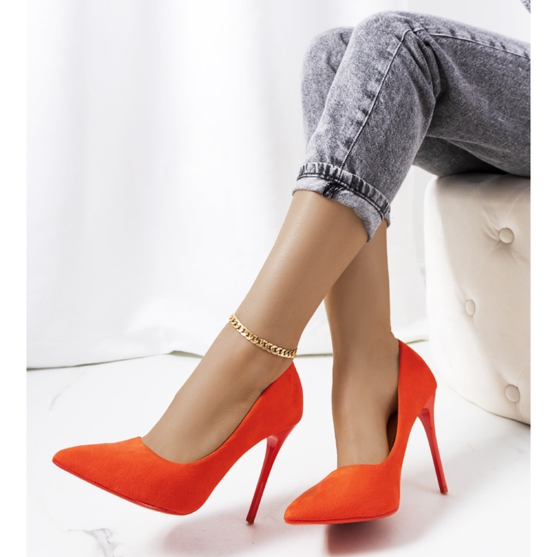 Emile's orange high heels 1