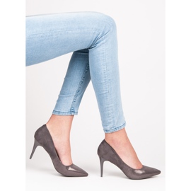 Qinba Suede High Heels grey 1