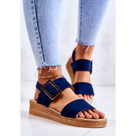 Women's Suede Sandals Big Star JJ276033 Navy Blue 2 Women's Suede Sandals Big Star JJ276033 Navy Blue 2