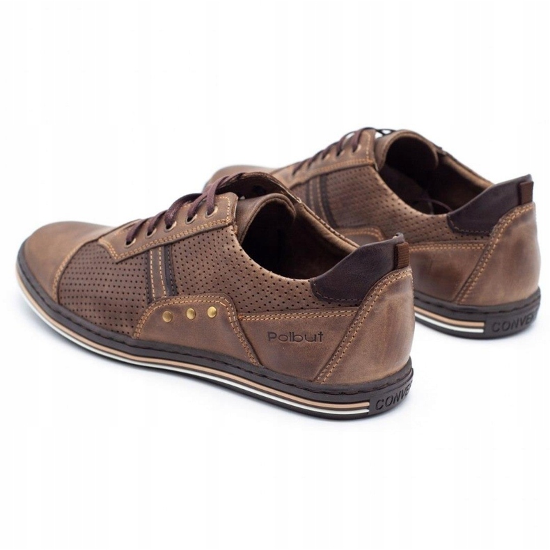 Polbut Casual men's shoes 1801P brown 4