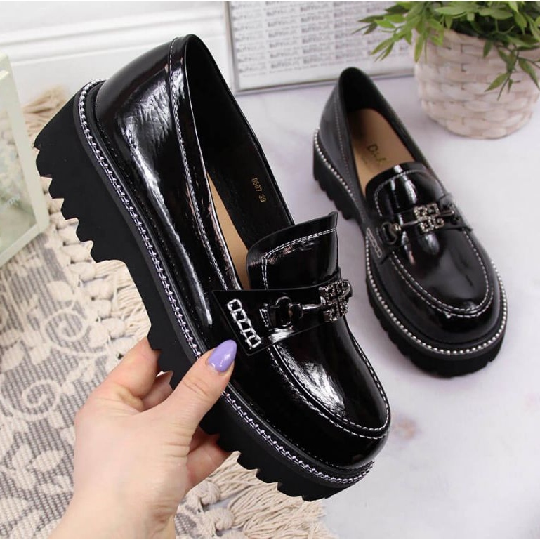 Black lacquered shoes W S. Barski 1