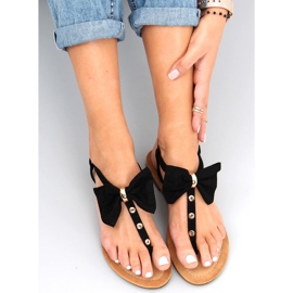 Flip-flops with a Megi Black bow 1