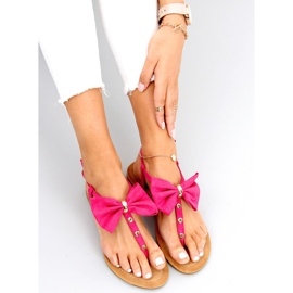 Flip-flops with a Megi Fuschia bow pink 1
